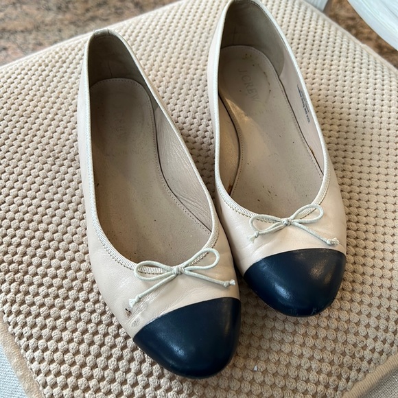 J. Crew Shoes - J. Crew Cream and Black Flats